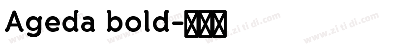 Ageda bold字体转换